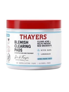 Thayers Blemish Clearing Pads 60 exfoliating pads alcohol free New